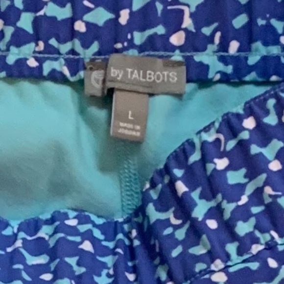 T by Talbots Blue and Green Print Golf/Tennis Athletic Skort - Picture 4 of 8